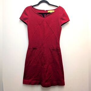 Tevrow + Chase Wool-Blend Burgundy Mini Dress | Size 2 | Made in Canada